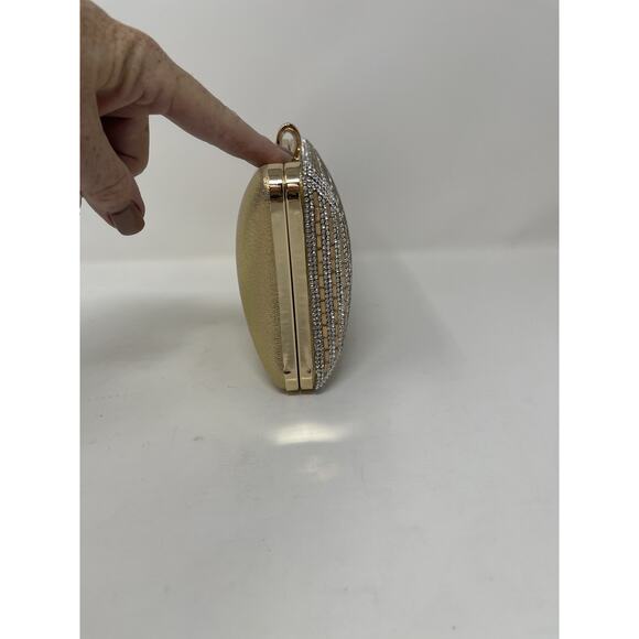 D'Margeaux evening clutch with gold and crystal stripes - Picture 4 of 11
